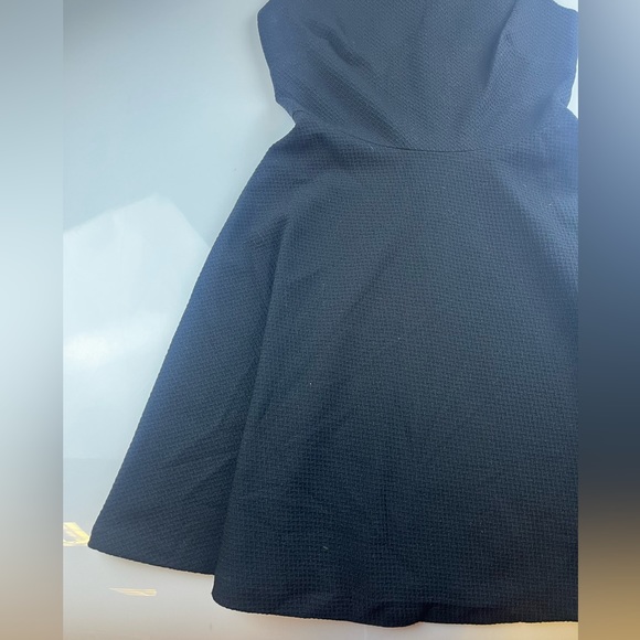 Betsey Johnson Women's Black Cap-sleeve Pearl-collar Dress S84-21 - Picture 5 of 7